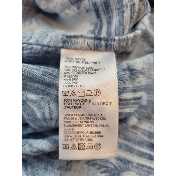 Tommy Bahama Blue Floral Shirt Mens 2XL Button Rayon Hawaiian - Picture 5 of 7